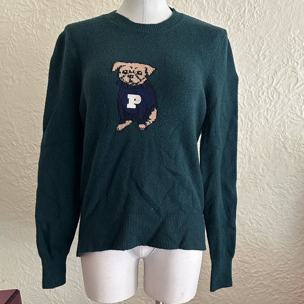 Victoria’s Secret Pink Dark Green Puppy Dog Sweater XS - Picture 5 of 11